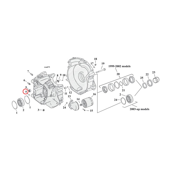 Dowel pin, case to cam support plate/head to cyl.