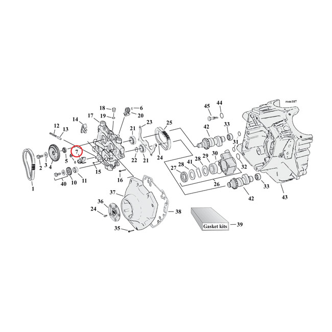 Cam chain tensioner, outer