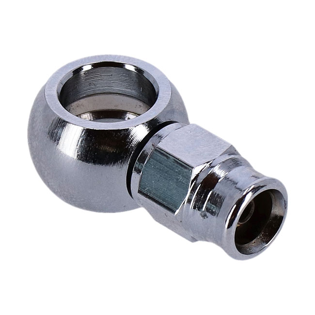 Goodridge, 7/16" (11mm) banjo fitting short neck. Chrome