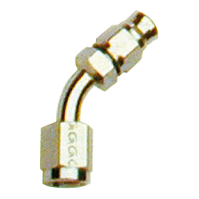 Goodridge, hose end 45 degree bend tube. Stainless