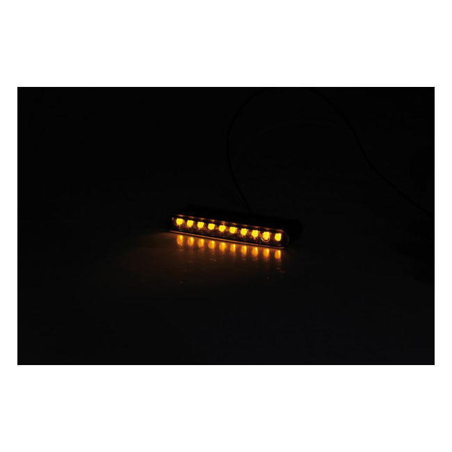 Stripe' LED turn signals, sequential lighting. Smoke lens