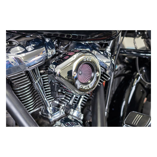 S&S, 'Air Stinger Stealth' air cleaner kit. Teardrop, chrome