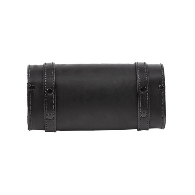 Ledrie, 'square' leather tool bag. Black. 3 liter