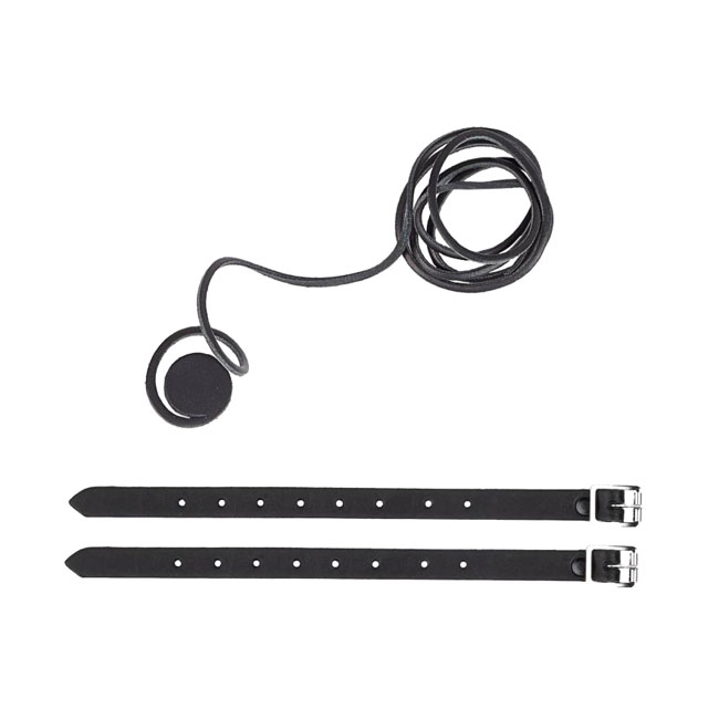 Ledrie, leather single saddlebag, 18 liter. Black