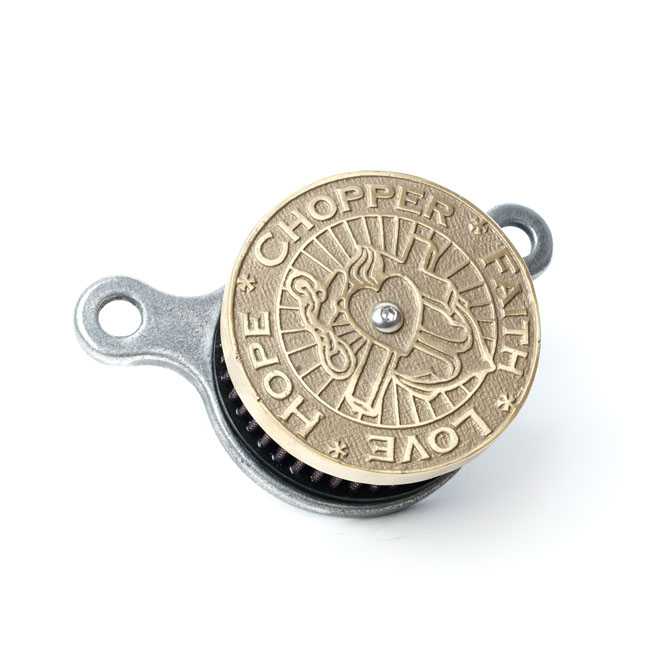 Wannabe Choppers, WannaSucker 'CFLH' air cleaner. Brass