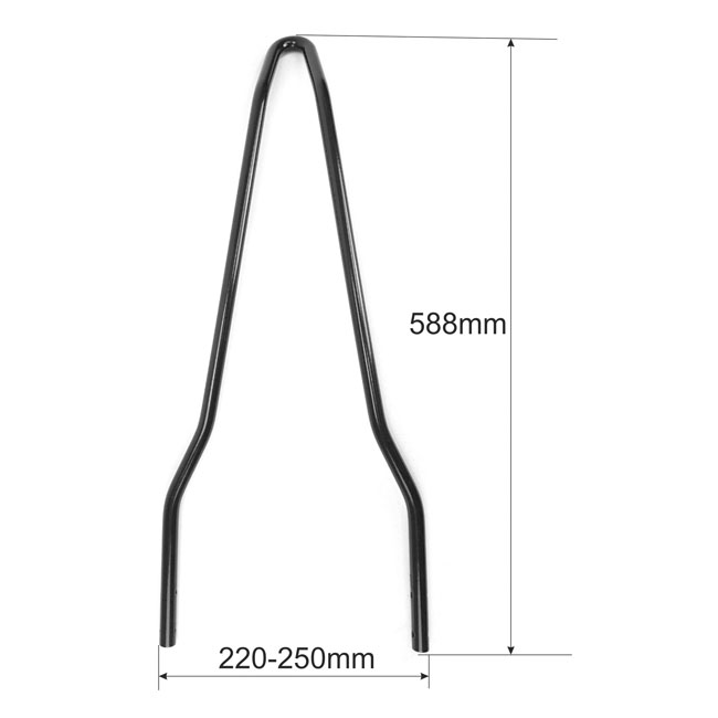 Westland Customs, New Old School sissy bar. Wide, chrome