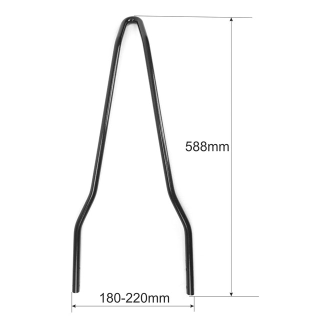 Westland Customs, New Old School sissy bar. Narrow, black