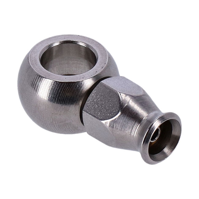 Goodridge, 3/8" (10mm) banjo fitting short neck. Stainless