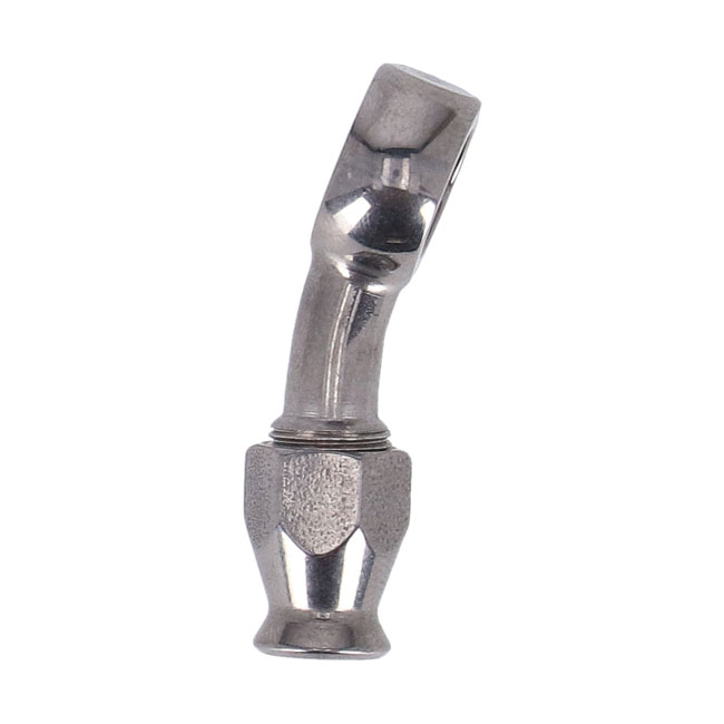 Goodridge, 3/8" (10mm) banjo fitting 20 degree bend. SS