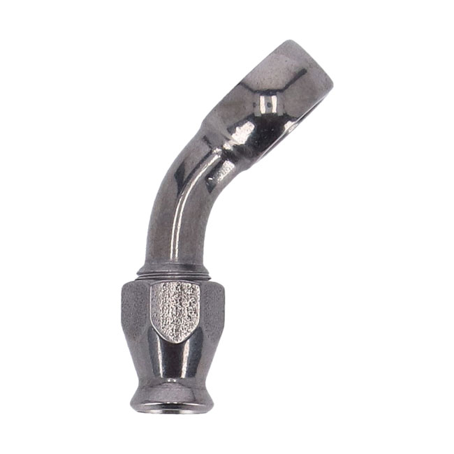 Goodridge, 3/8" (10mm) banjo fitting 45 degree bend. SS