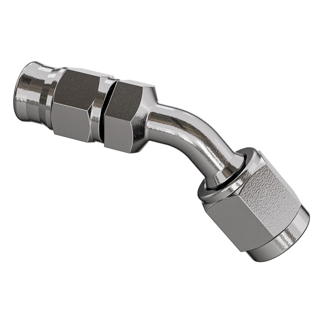 Goodridge, hose end 45 degree bend tube. Stainless