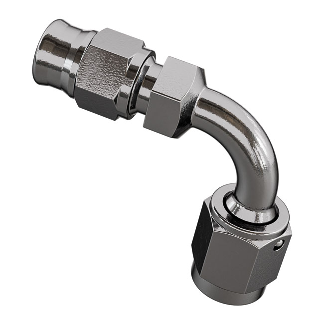 Goodridge, hose end 90 degree bend tube. Stainless