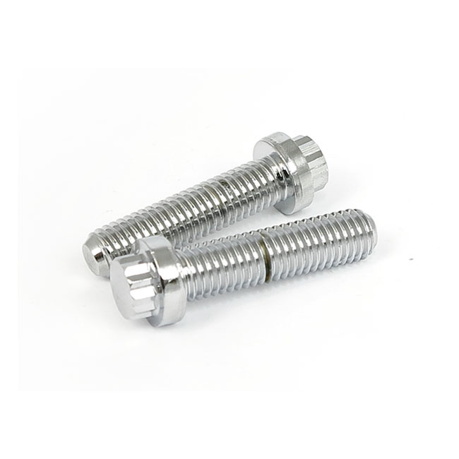 PM, caliper bracket to fork mount kit. Chrome