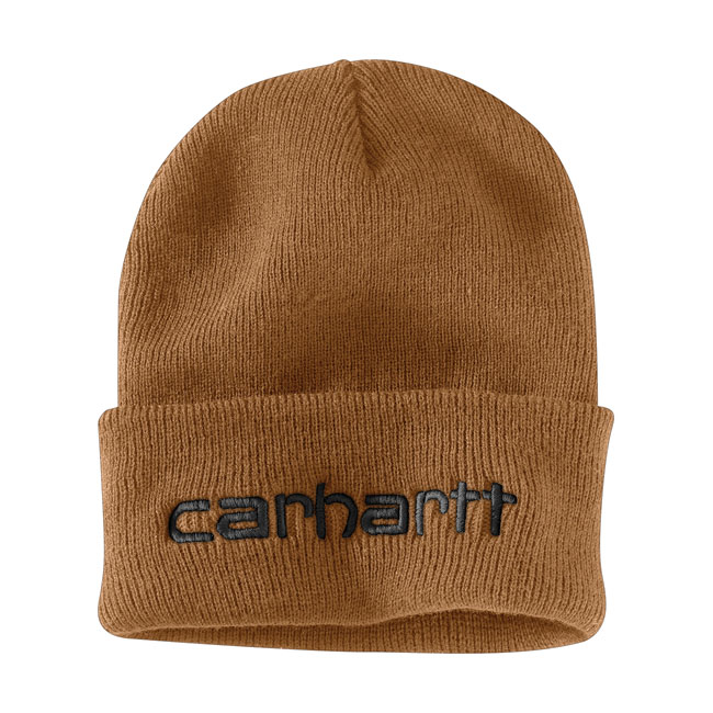 Carhartt Knit insulated logo cuffed beanie carhartt brown