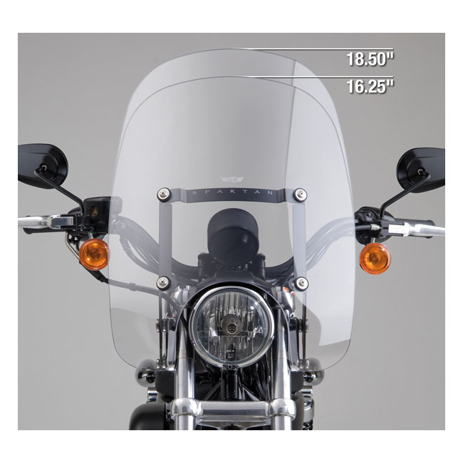 NC SpartanÂ® Quick Release Windshield - Clear, 18.50" high