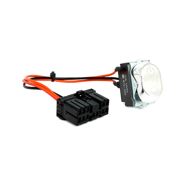 Rocker switch kit, inner fairing. Acc. Chrome