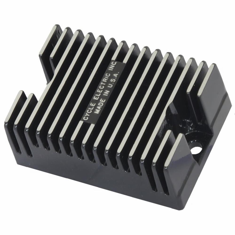 Cycle Electric, voltage regulator/rectifier. Black