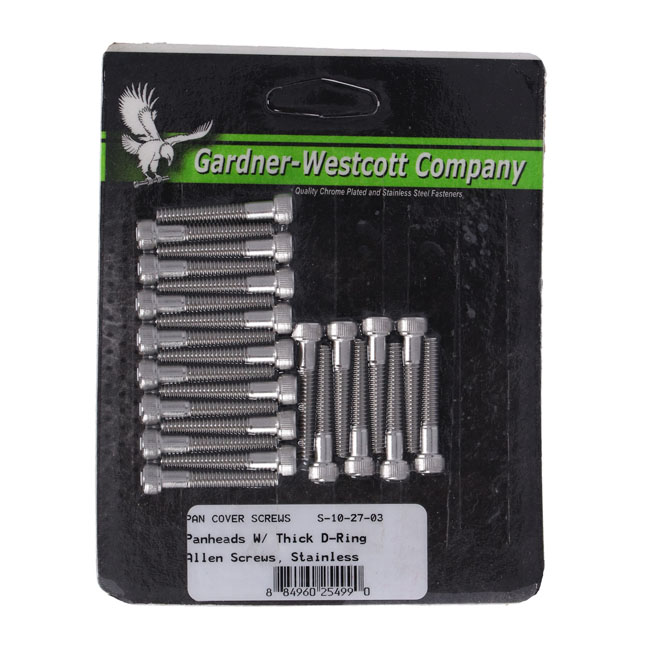 GW, Panhead rocker cover screw kit. SS allen. Long