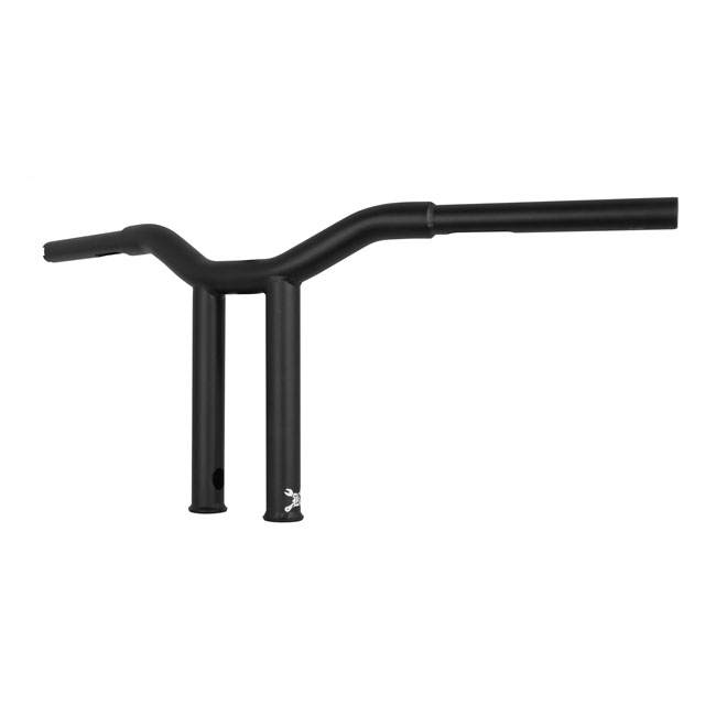 Burly, Dominator raka 1-1/4" T-bar 10" rise Matte svart