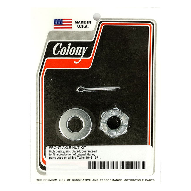 COLONY AXLE NUT KIT. FRONT