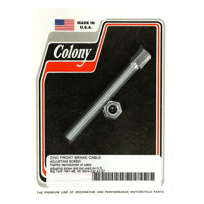 Colony, front brake cable adjuster. Zinc