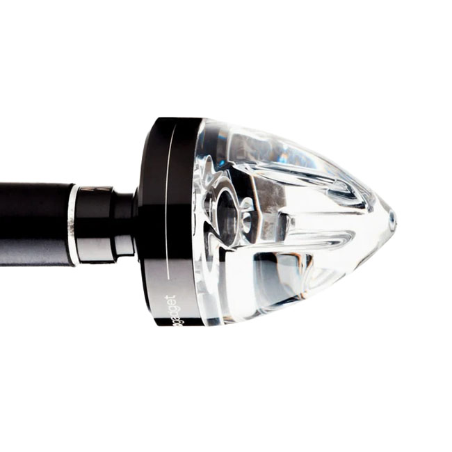 Motogadget, mo.blaze cone in-bar turn signals. Polished