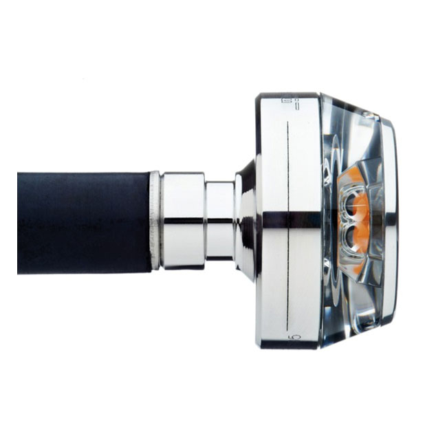 Motogadget, mo.blaze disc LED turn signal. Polished, right