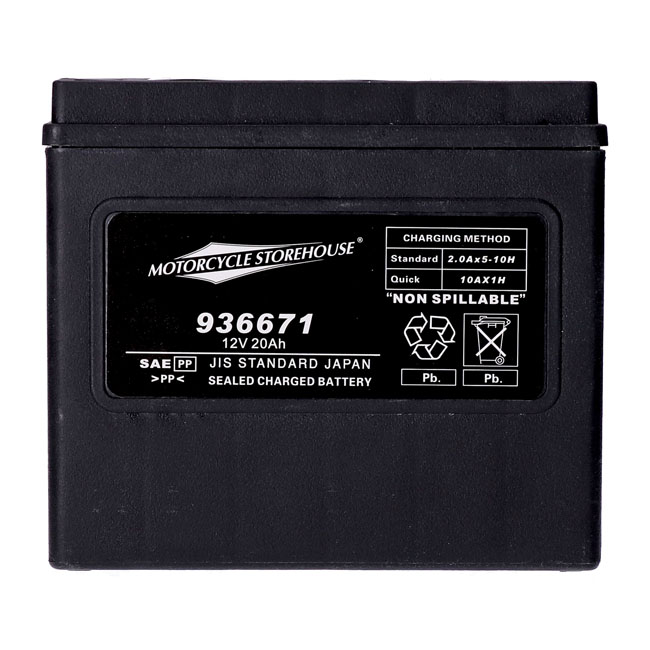 MCS, 12V sealed AGM battery. 20Ah. 320CCA