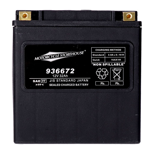 MCS, 12V sealed AGM battery. 32Ah. 450CCA