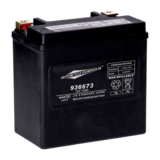 MCS, 12V sealed AGM battery. 14Ah. 240CCA
