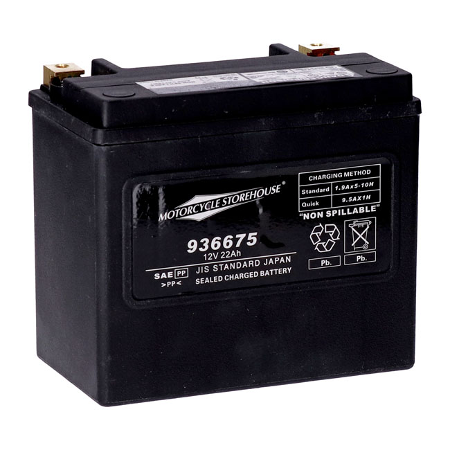 MCS, 12V sealed AGM battery. 22Ah. 325CCA
