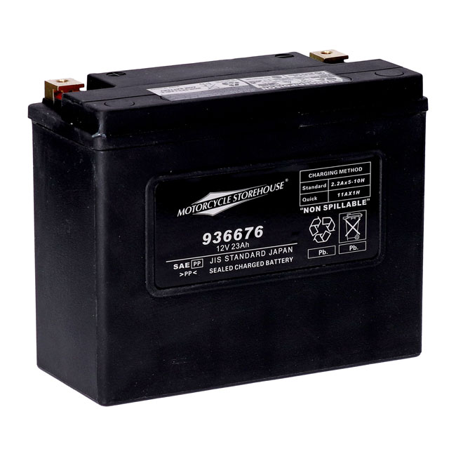 MCS, 12V sealed AGM battery. 23Ah. 360CCA
