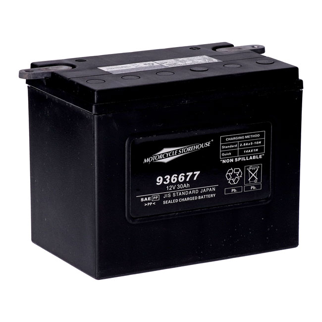 MCS, 12V sealed AGM battery. 30Ah. 370CCA