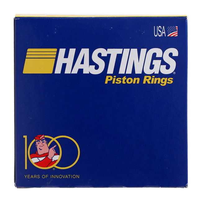 Hastings, 107" M8 chrome piston ring set. STD