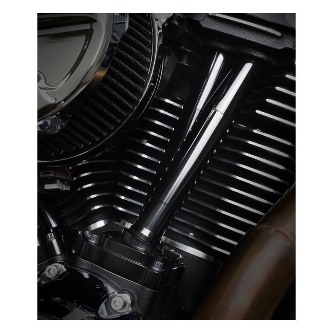 JIMS, M8 low profile tappet and pushrod cover kit. Black