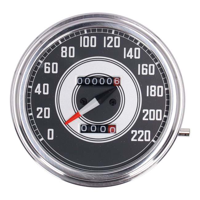 FL speedometer, '41-45 face', silver/black. 2:1 KMH