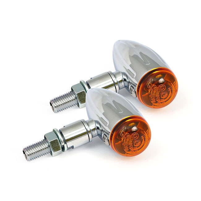 MICRO BULLET TURN SIGNALS, CHR. GROOVED