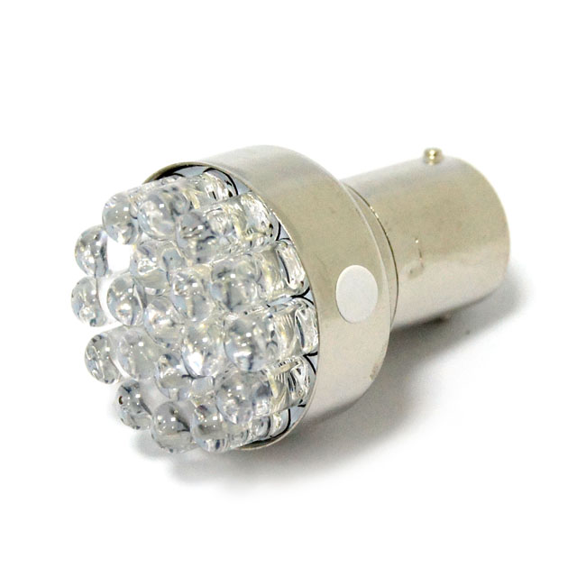 WHITE TAILLIGHT LED BULB, BAY15S SOCKET