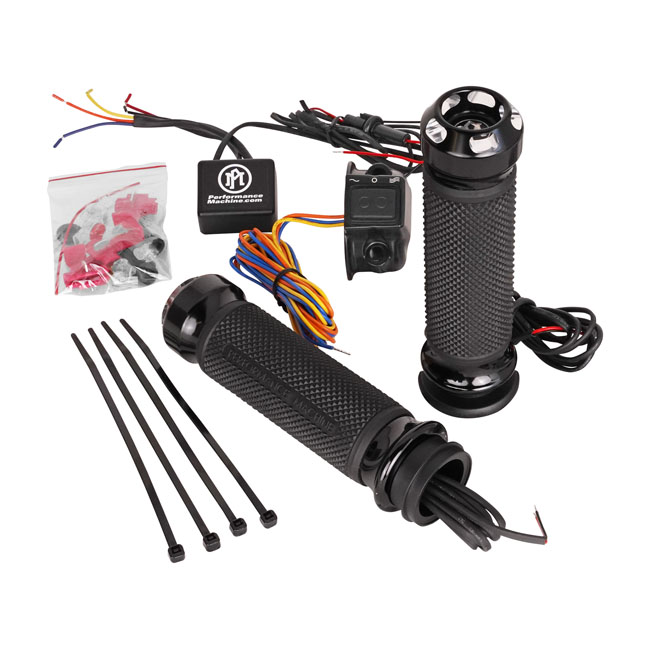 PM, Apex heated grips. Black Contrast Cut