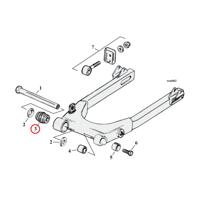 Bearing assembly, swingarm