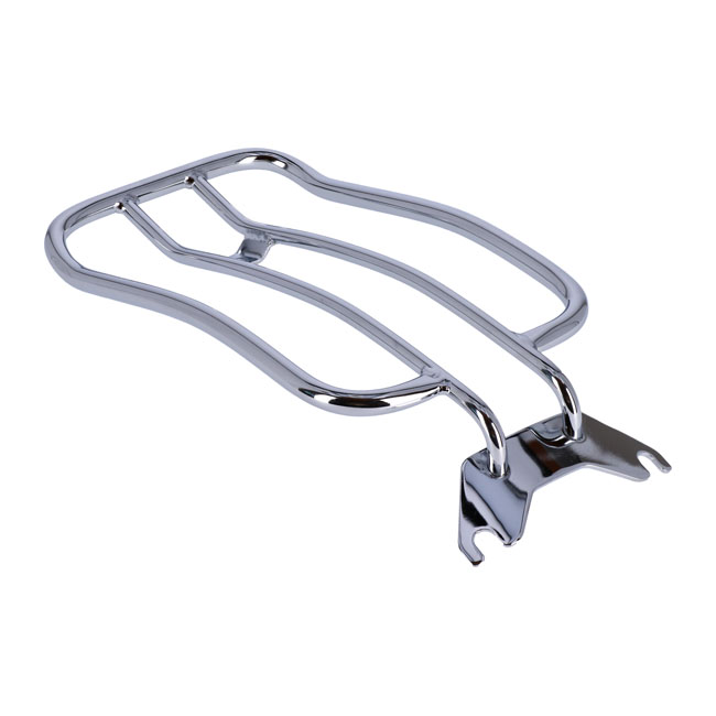 Solo seat luggage rack, 7". Chrome
