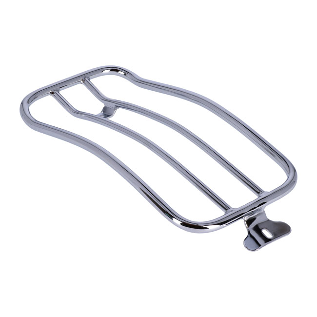Solo seat luggage rack, 7". Chrome