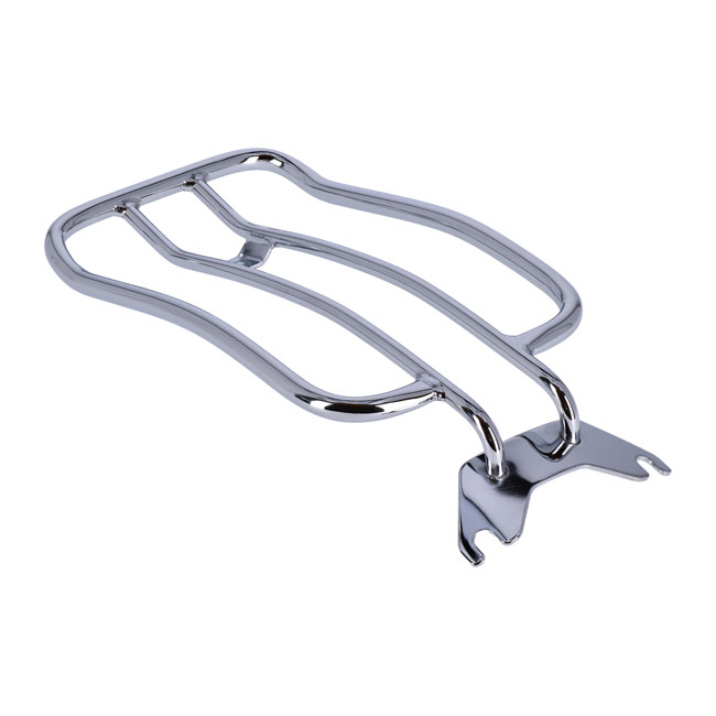 Solo seat luggage rack, 7". Chrome