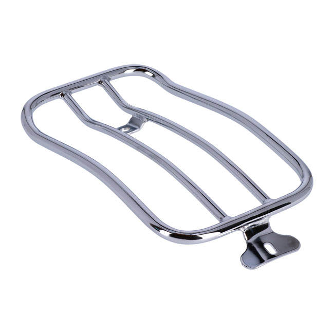 Solo seat luggage rack, 7". Chrome