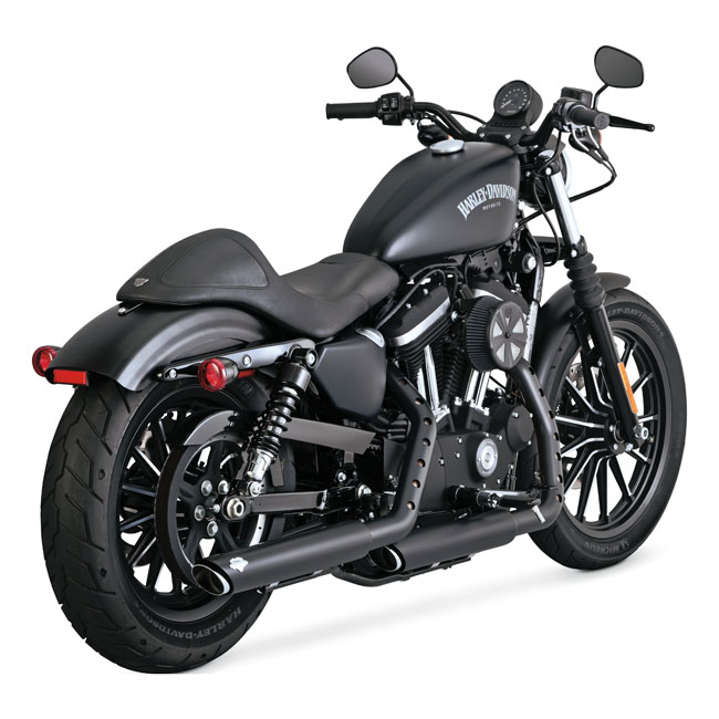 Vance & Hines, Twin Slash 3" slip-on PCX mufflers. Black