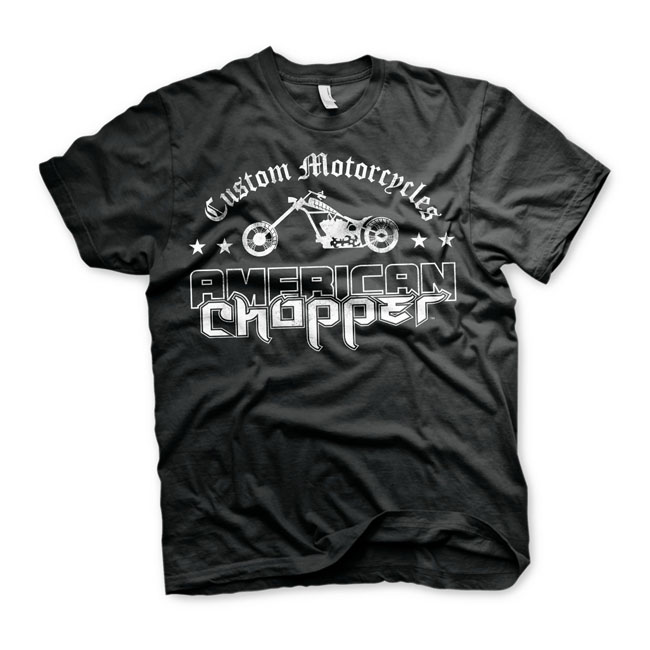 AMERICAN CHOPPER WASHED LOGO T-SHIRT BLACK