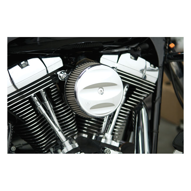 Arlen Ness, Stage 1 Billet Sucker air cleaner kit. Chrome