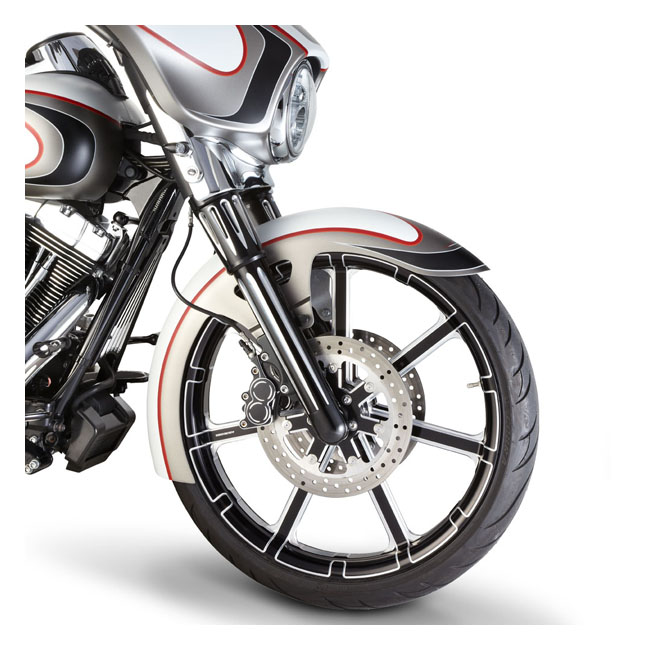 Arlen Ness, 'KO' 7° raked triple trees. Black