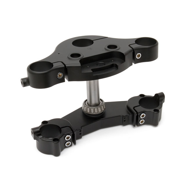 Arlen Ness, 'KO' 7° raked triple trees. Black