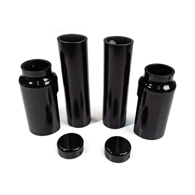 CULT-WERK, 6-PIECE FORK TUBE COVER KIT. GLOSS BLACK